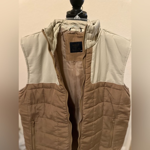 Nomad Craft + Flow Hoodless Quilted Vest Tan Brown Men’s Size S. NWT - Picture 5 of 9